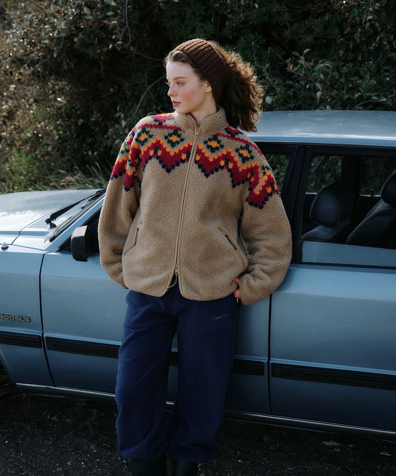 Nordic Sherpa Fleece Jacket (Beige)