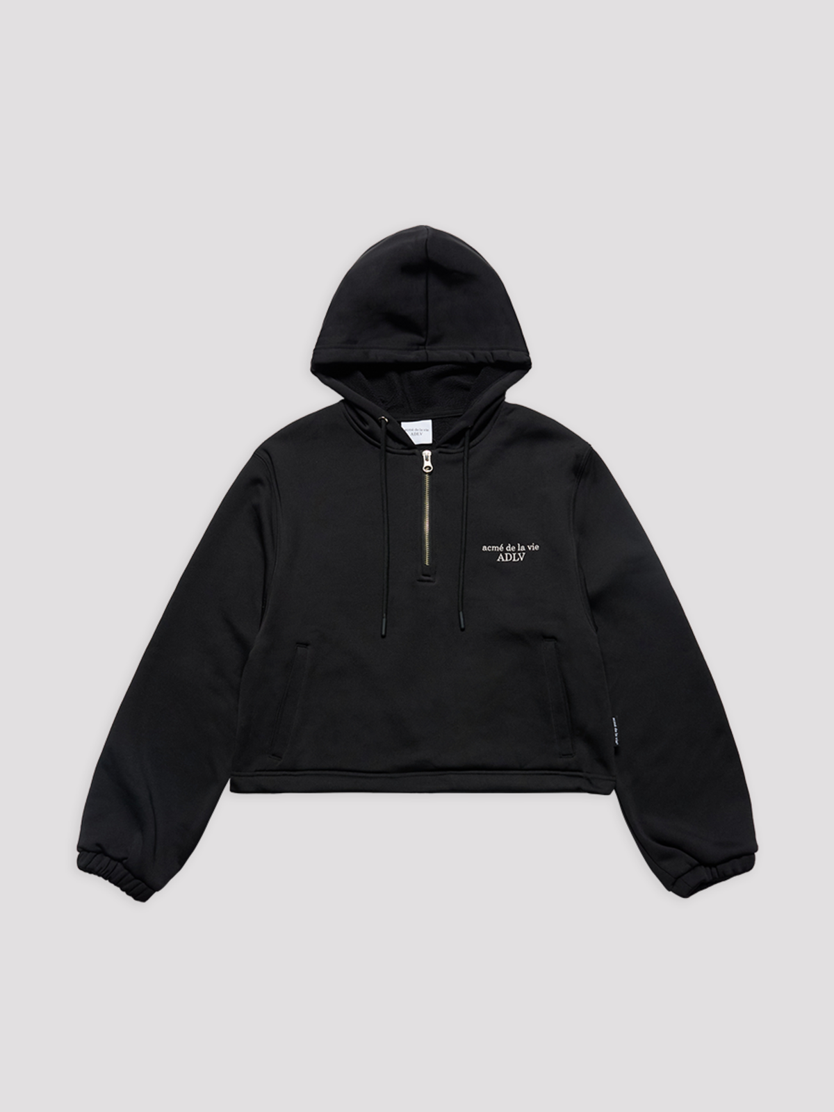 아크메드라비(ACME DE LA VIE) WOMAN FLEECE BONDED HOODIE HALF ZIP UP