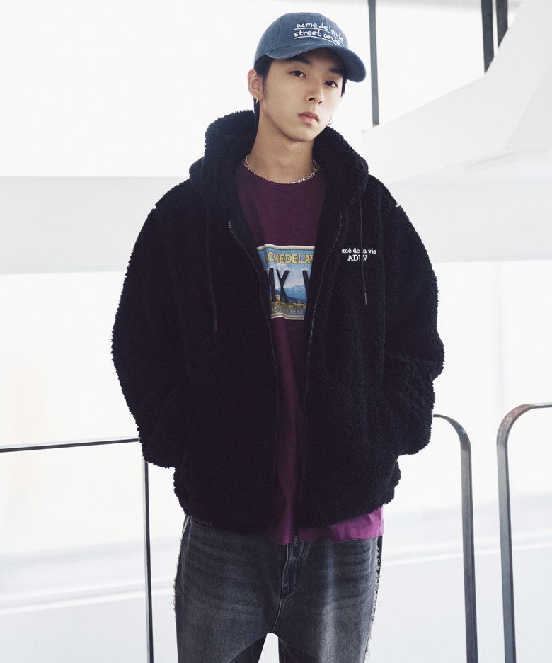 ADLV BOUCLE HOODIE ZIP UP