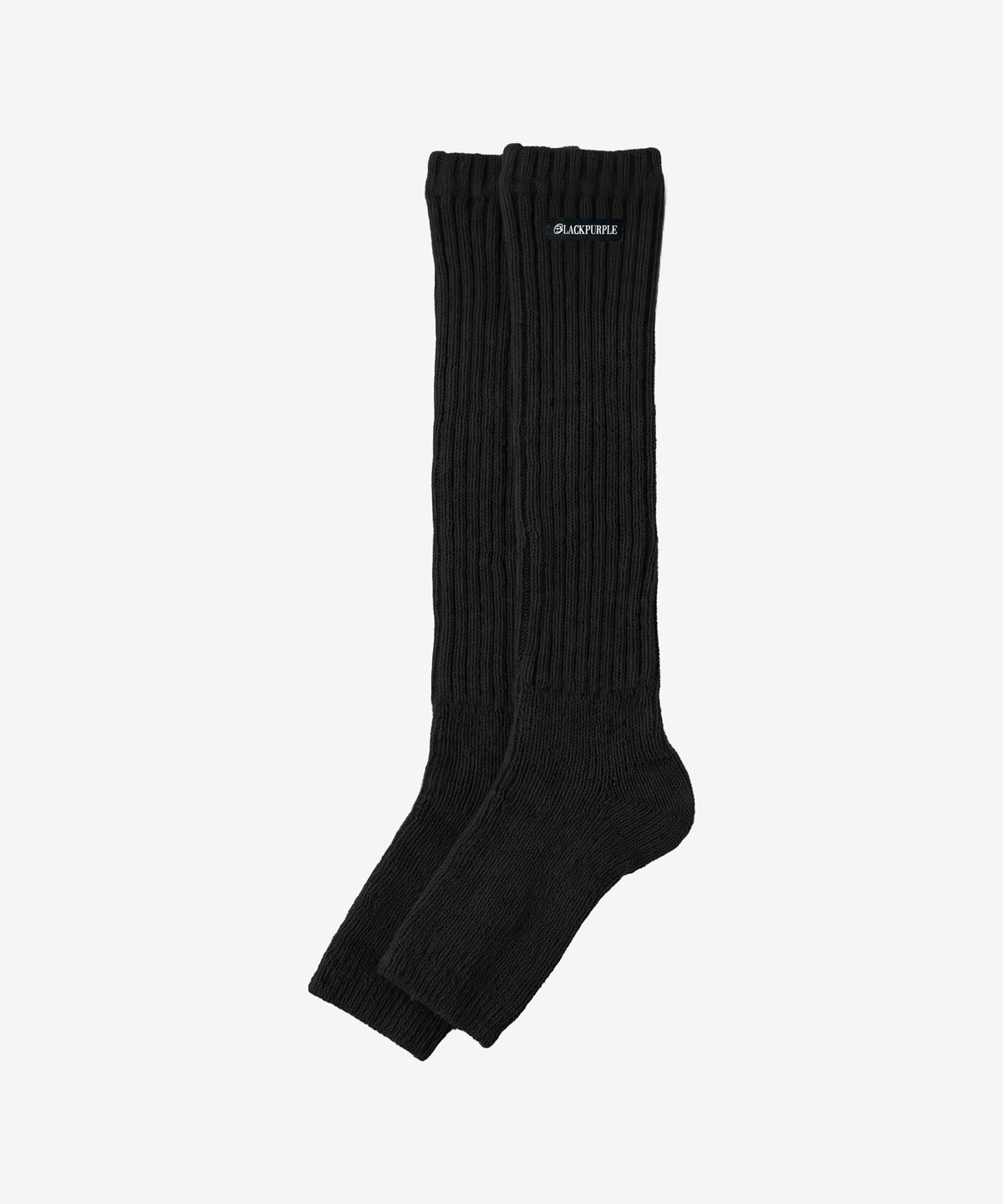블랙 퍼플(BLACK PURPLE) 루미 롱 워머 삭스_블랙 Lumi Long Warmer Socks_Black