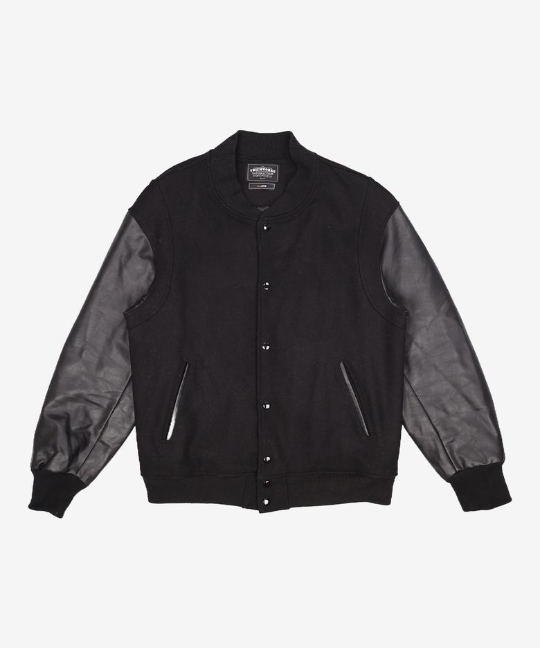 WOOL STADIUM JACKET _  BLACK XL