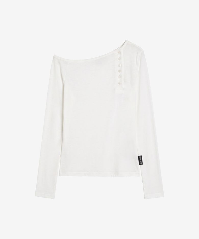 이네즈 오픈숄더 탑_화이트 Inez Open Shoulder Top_White
