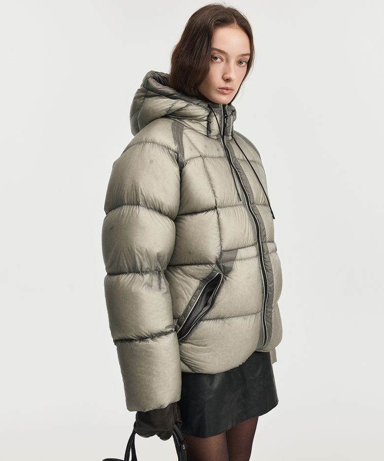 W Citymist Midweight European Goose Down Jacket (Moss Grey) TNJU6F202G2