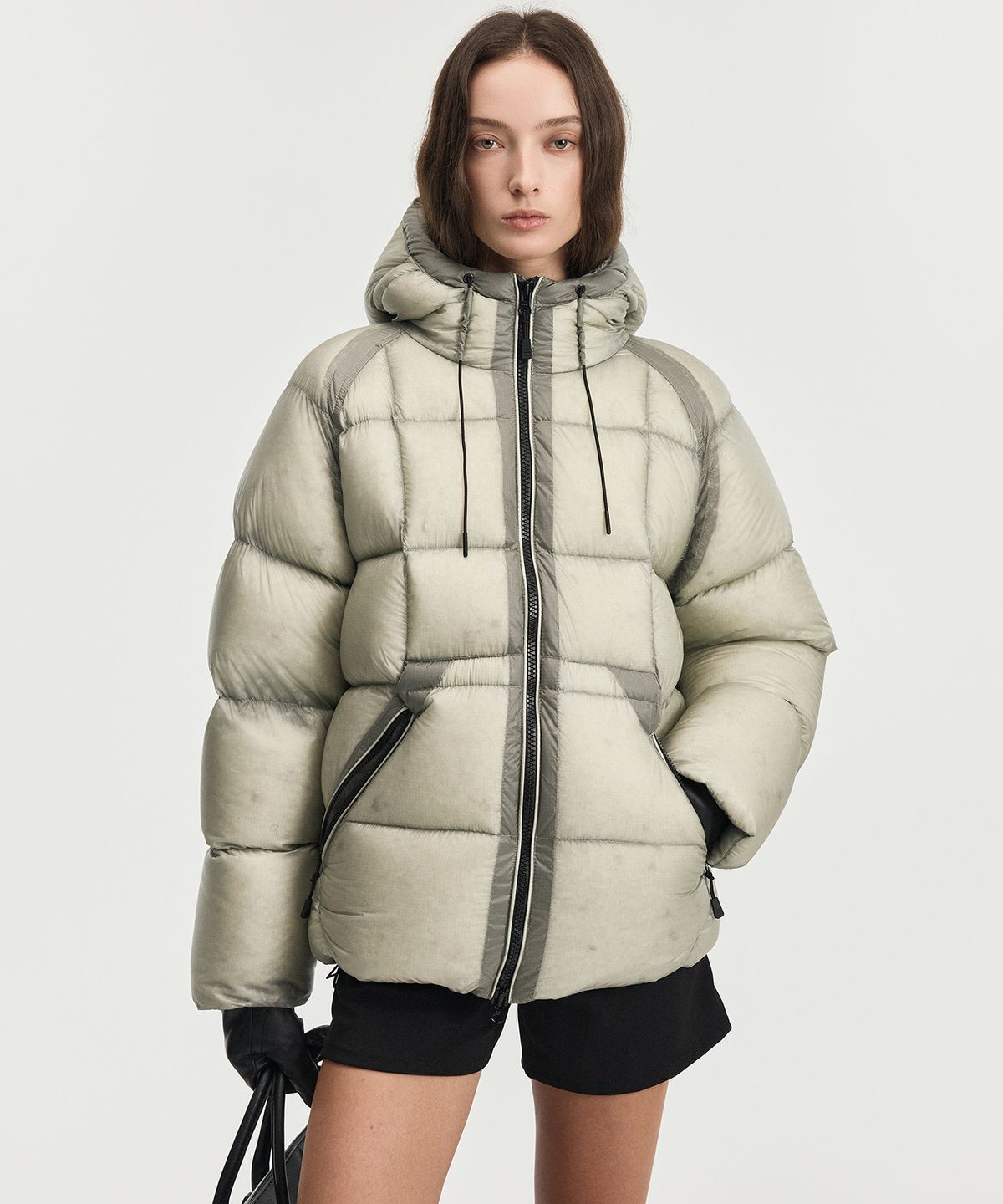 티엔지티 우먼(TNGT WOMAN) W Citymist Midweight European Goose Down Jacket (Pistachio) TNJU6F202E2