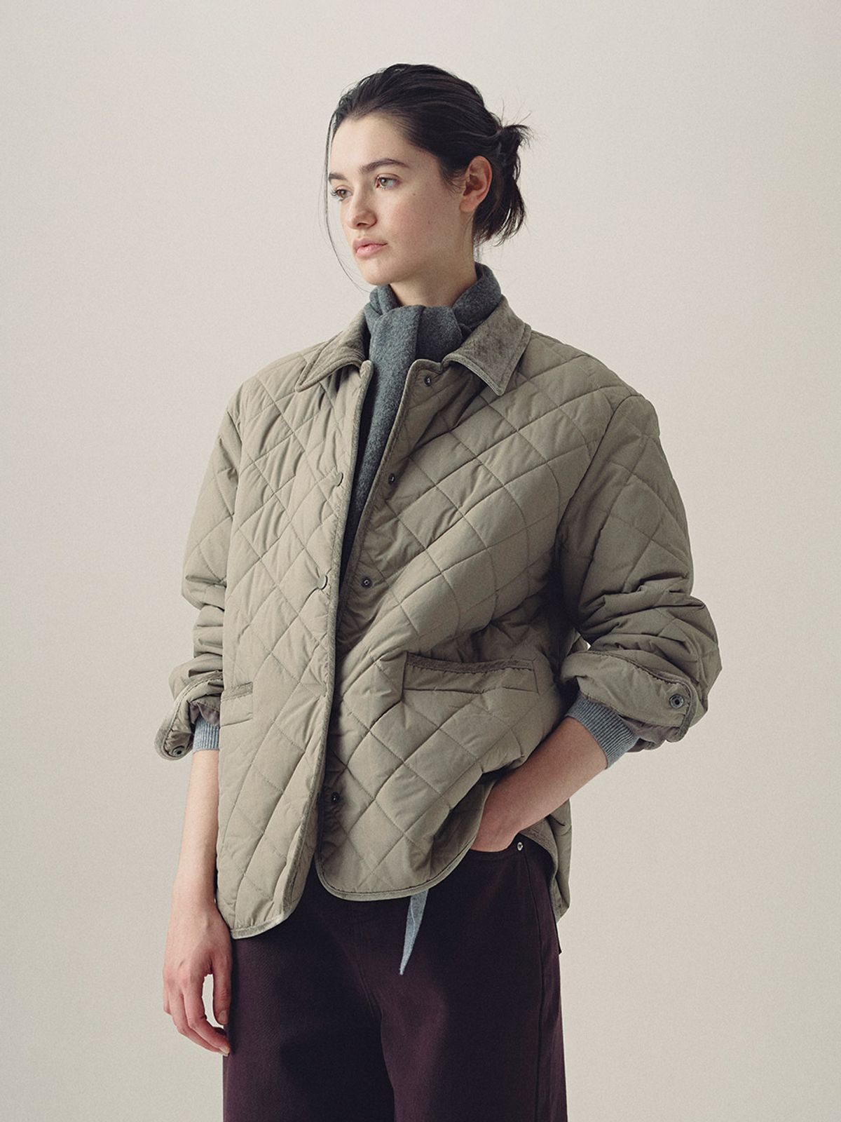 헌치(HUNCH) Quilted Belted Jacket (2color)