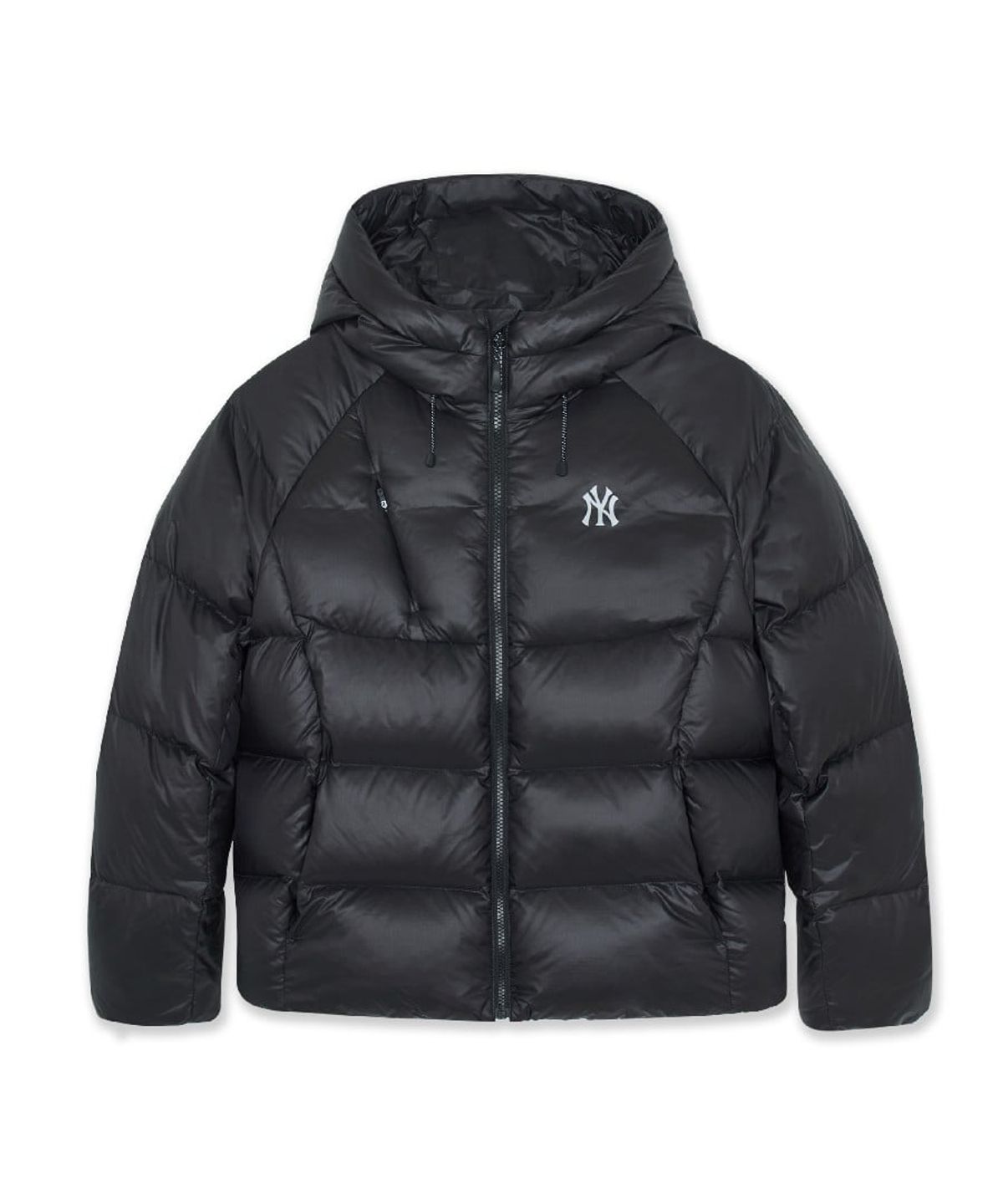 엠엘비(MLB) 고프코어 립스탑 후드 구스 커브패딩 NY (Black)