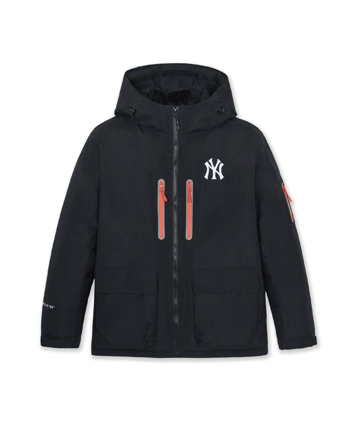 엠엘비(MLB) 고어텍스 2L 아웃포켓 구스 미드패딩 NY (Black)