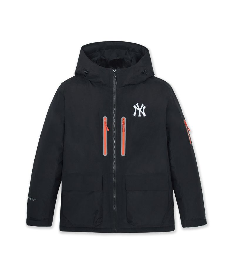고어텍스 2L 아웃포켓 구스 미드패딩 NY (Black)