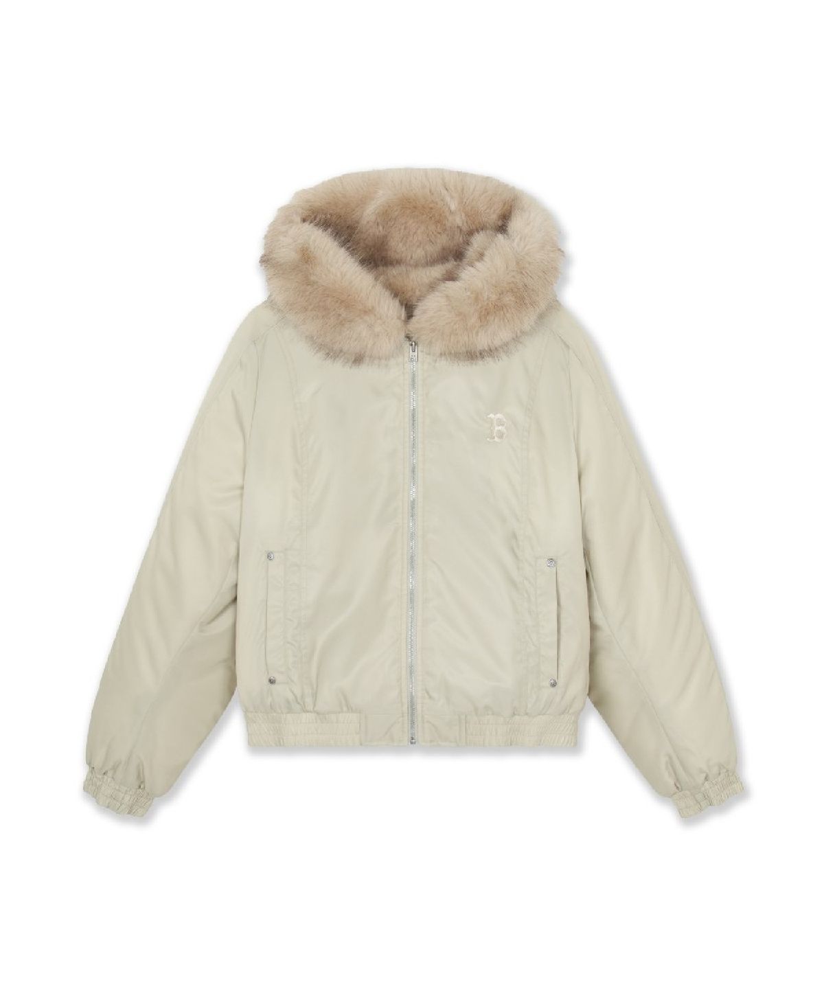 엠엘비(MLB) 여성 페이크 퍼 바시티자켓 BOS (L.Beige)