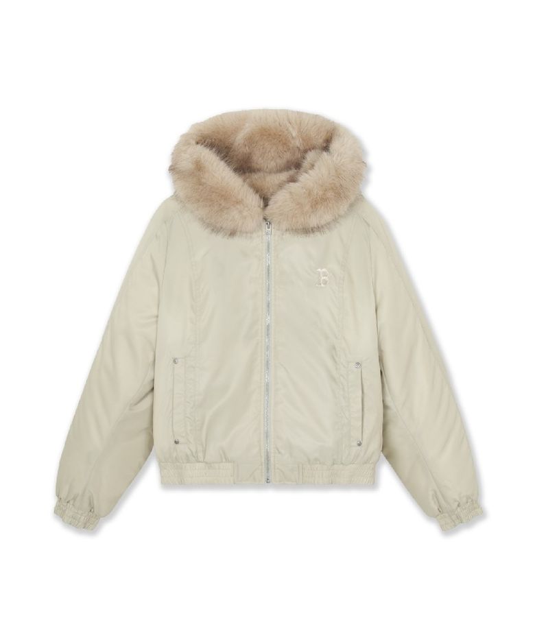 여성 페이크 퍼 바시티자켓 BOS (L.Beige)