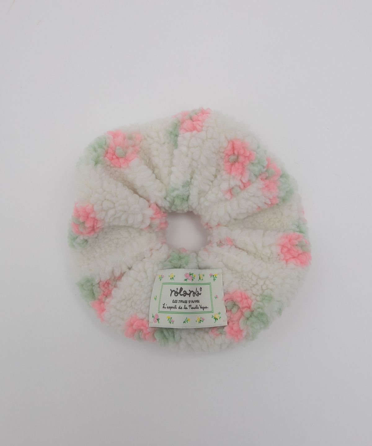 로라로라(ROLAROLA) FLOWER FLEECE SCRUNCHY PINK