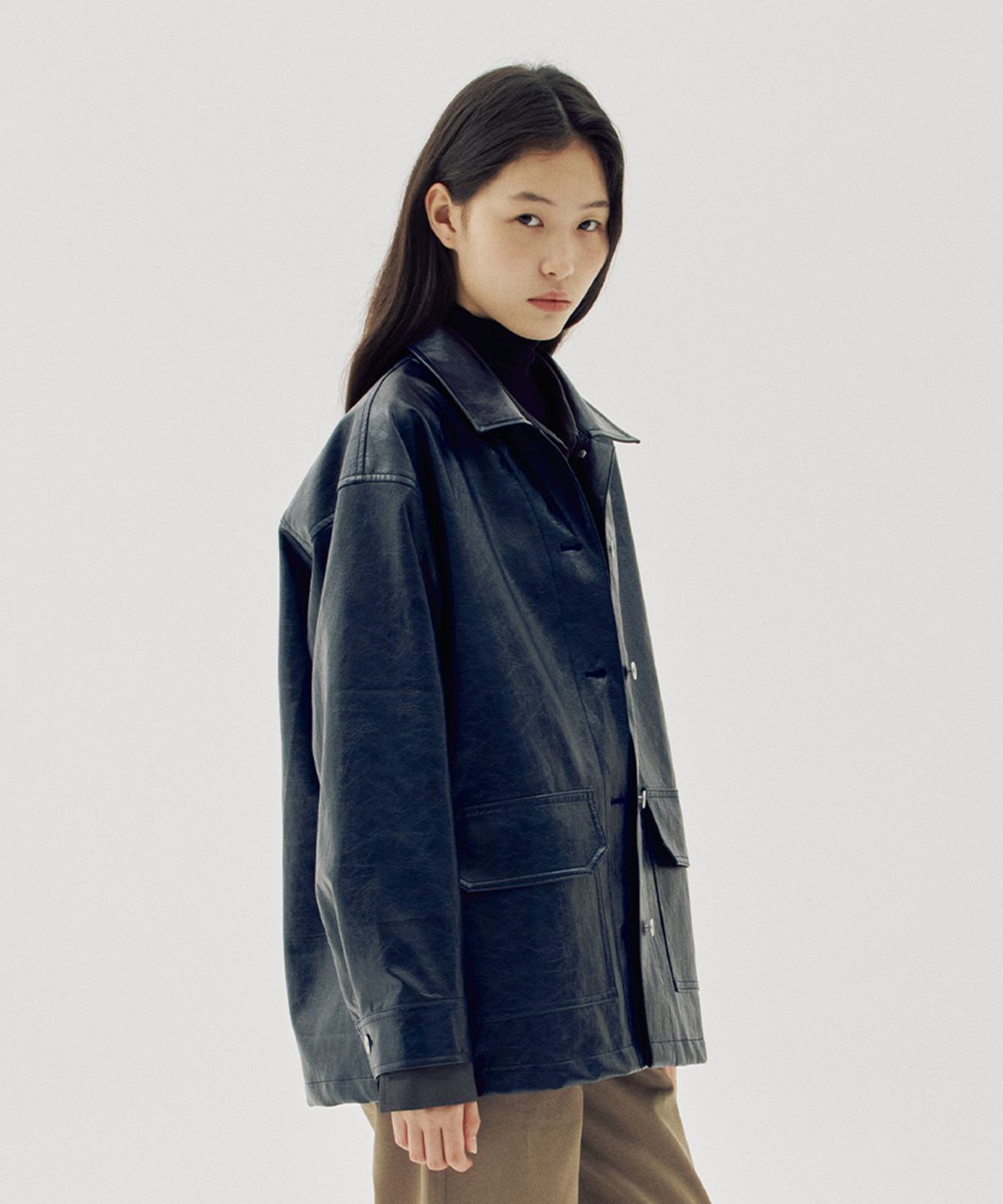 해브 앤 해브(HAVE8HAVE) French Vegan Leather Jacket