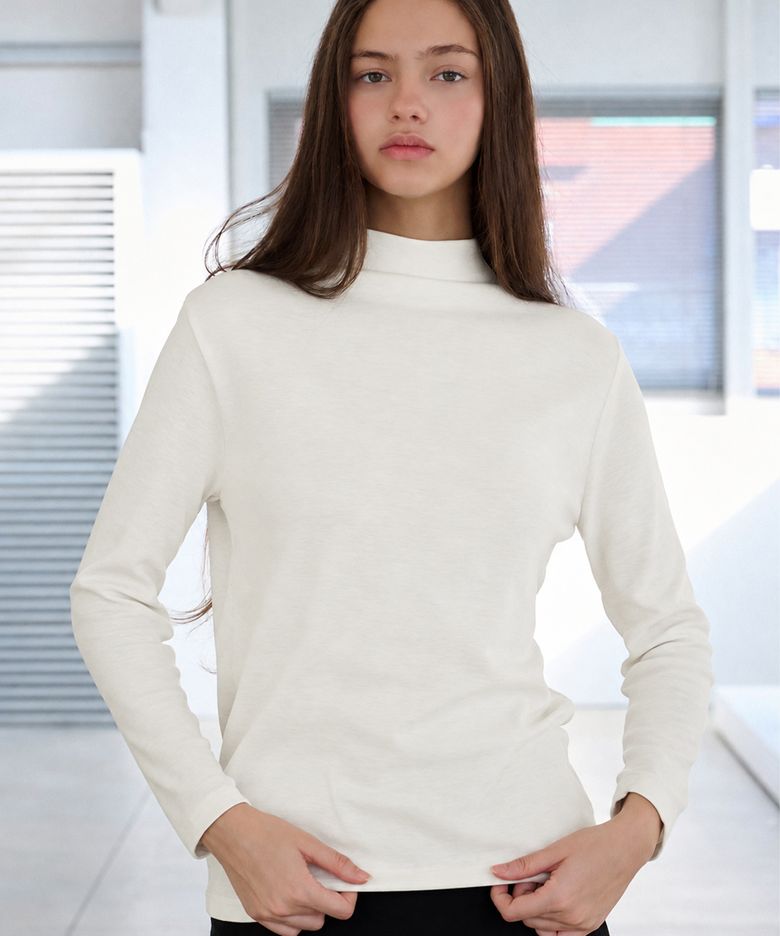 [속기모] Soft mock neck t-shirt_5 Colors
