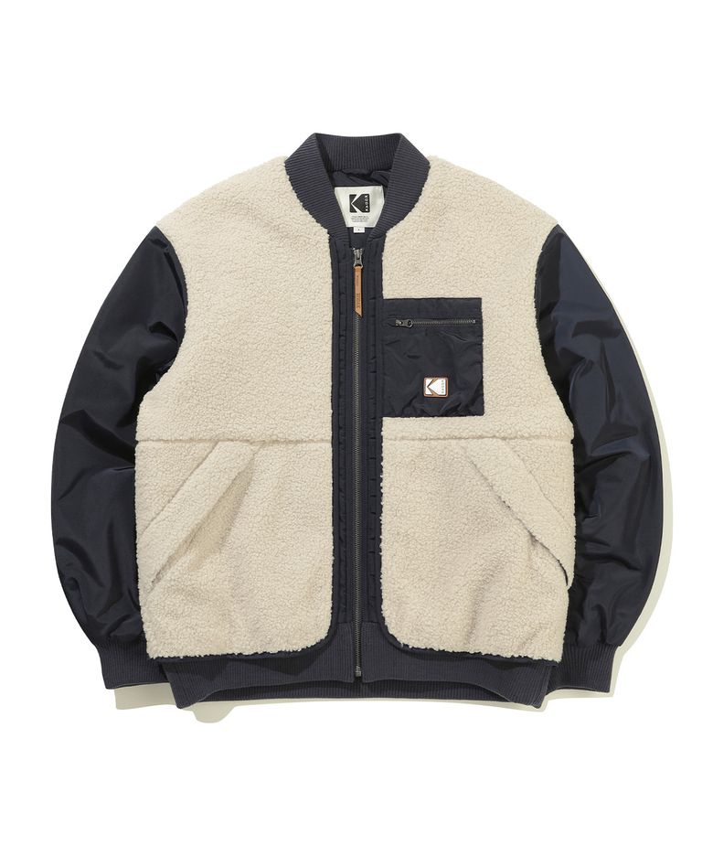 브라우니 플리스 스테디움 패딩 자켓 NAVY