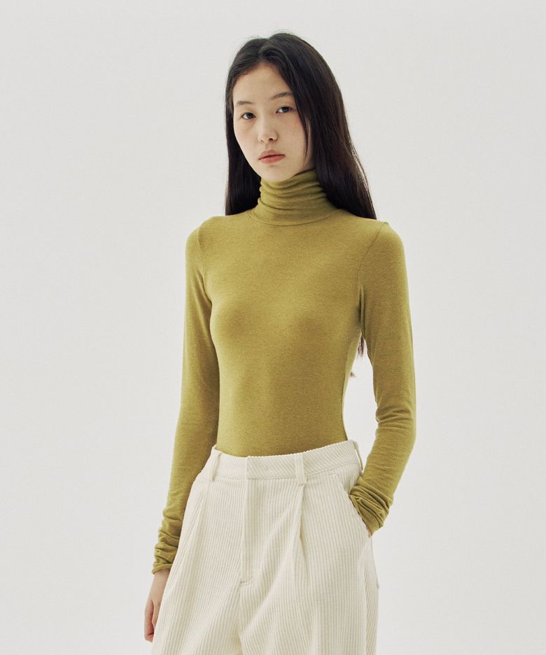 Bueno Tencel Merino Wool Turtle Neck T-Shirts_4 Color
