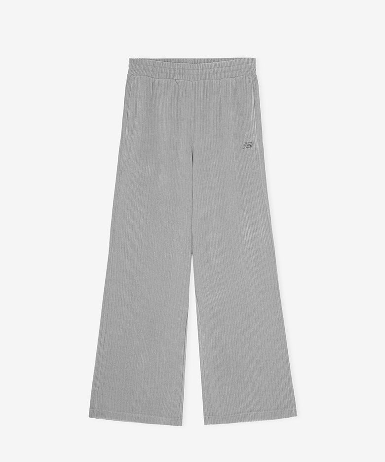 NBMLG4W032 / WOMEN 벨벳 골지 와이드팬츠 (M/GRAY)