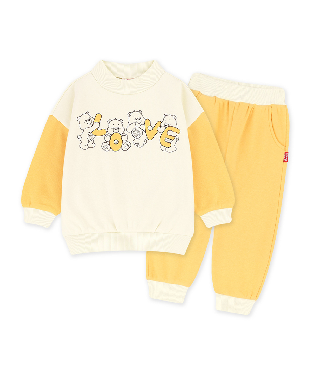 케어베어(CAREBEARS) LOVE 케어베어즈 배색 융기모 상하복