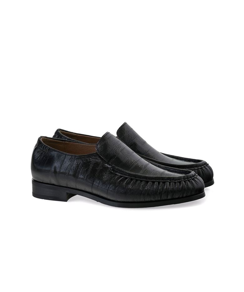 Cimer Shirring Loafer #4417 [Black eel]