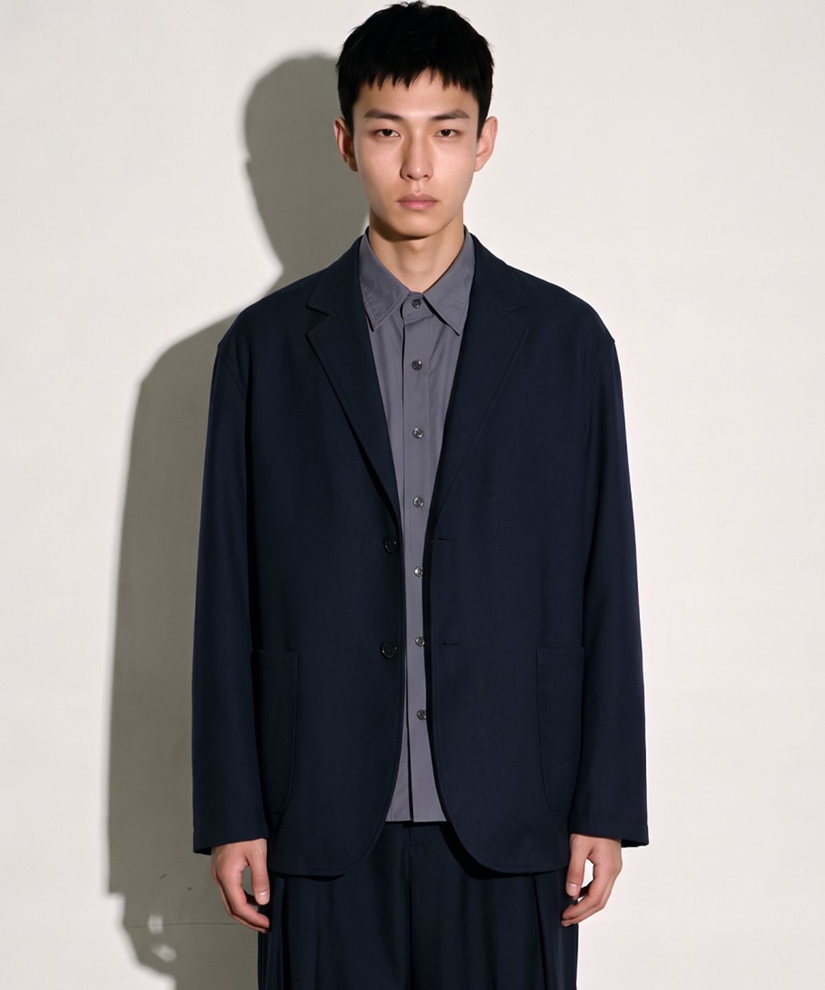 발루트(BALLUTE) DRAPE OVER SILHOUETTE JACKET (DARK NAVY)