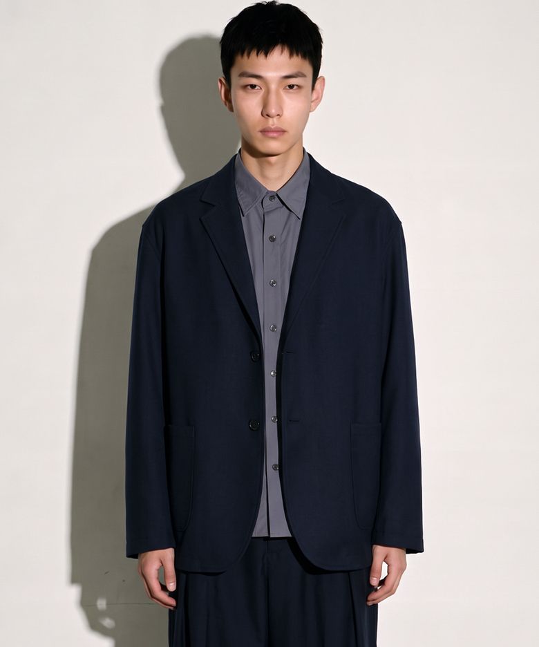 DRAPE OVER SILHOUETTE JACKET (DARK NAVY)