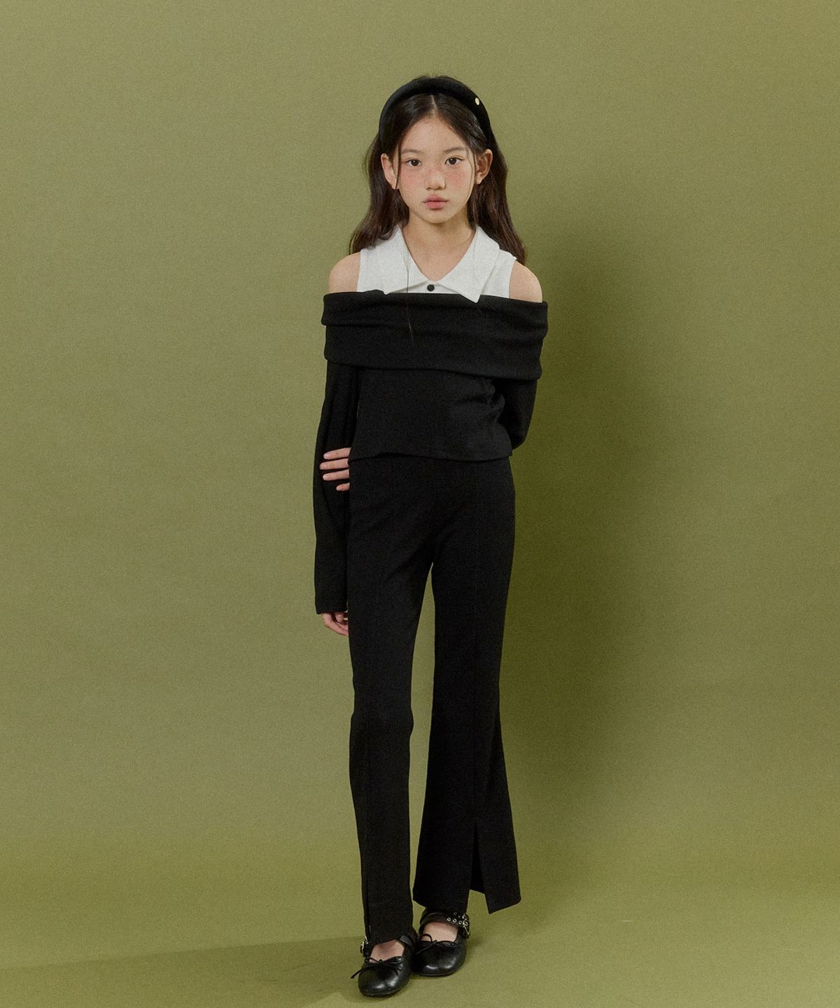 포크칩스(FORKCHIPS) 마랑부츠컷레깅스 (블랙)