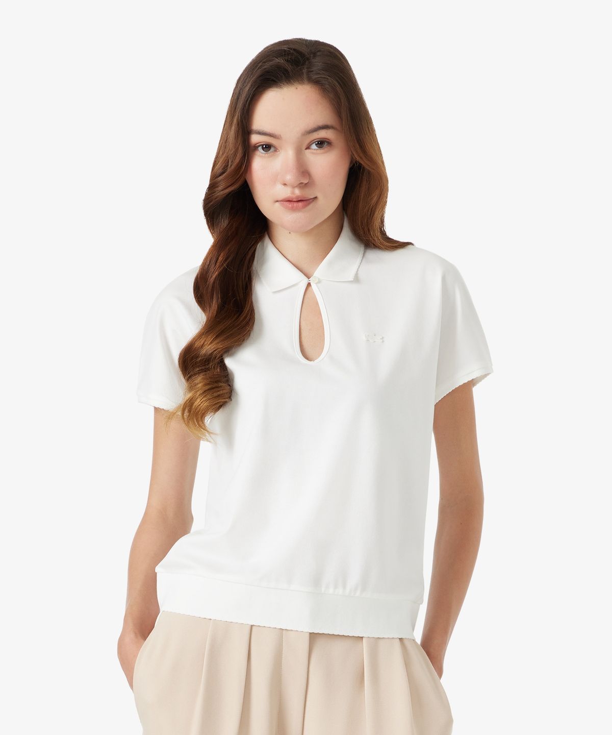 라코스테(LACOSTE) 여성 스캘럽 키홀 폴로셔츠 AG166-56N 70V