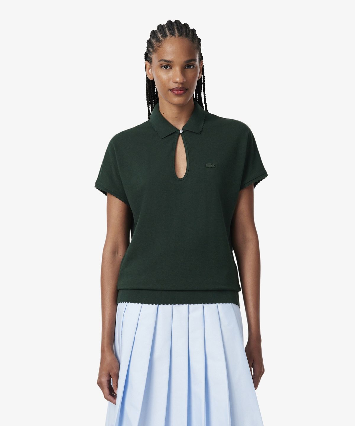 라코스테(LACOSTE) 여성 스캘럽 키홀 폴로셔츠 AG166-56N YZP