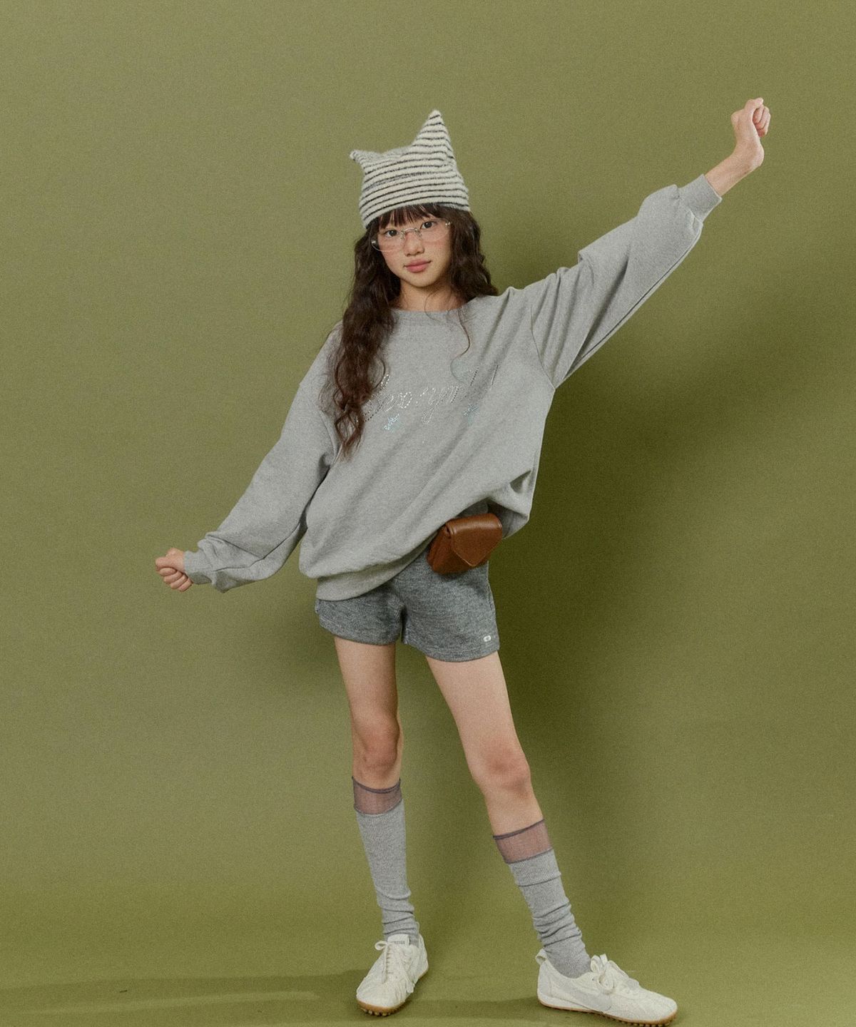 포크칩스(FORKCHIPS) 울리니트숏팬츠 (메란지)