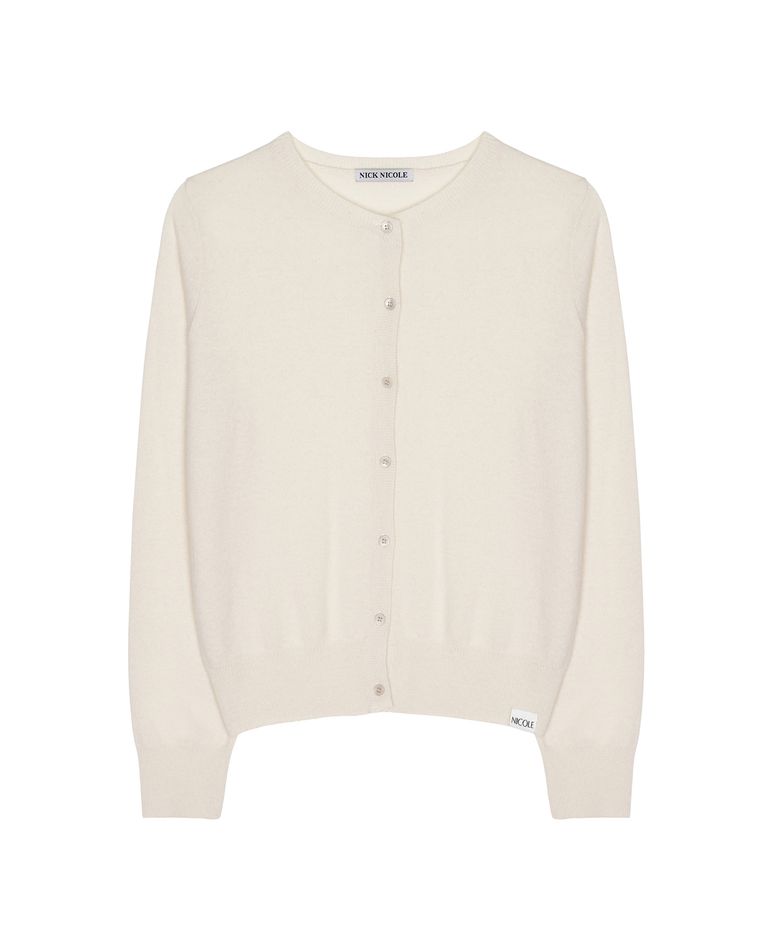 BASIC ROUND KNIT CARDIGAN_CREAM