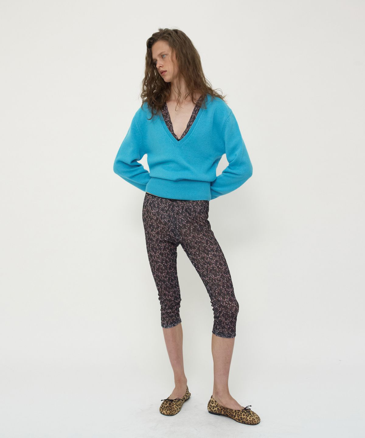 에스이오(s/e/o) FLORAL LACE LEGGINGS BLACK