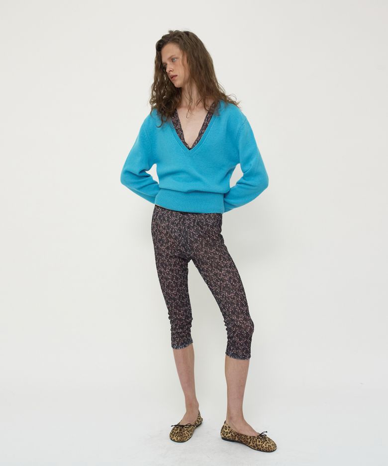 FLORAL LACE LEGGINGS BLACK