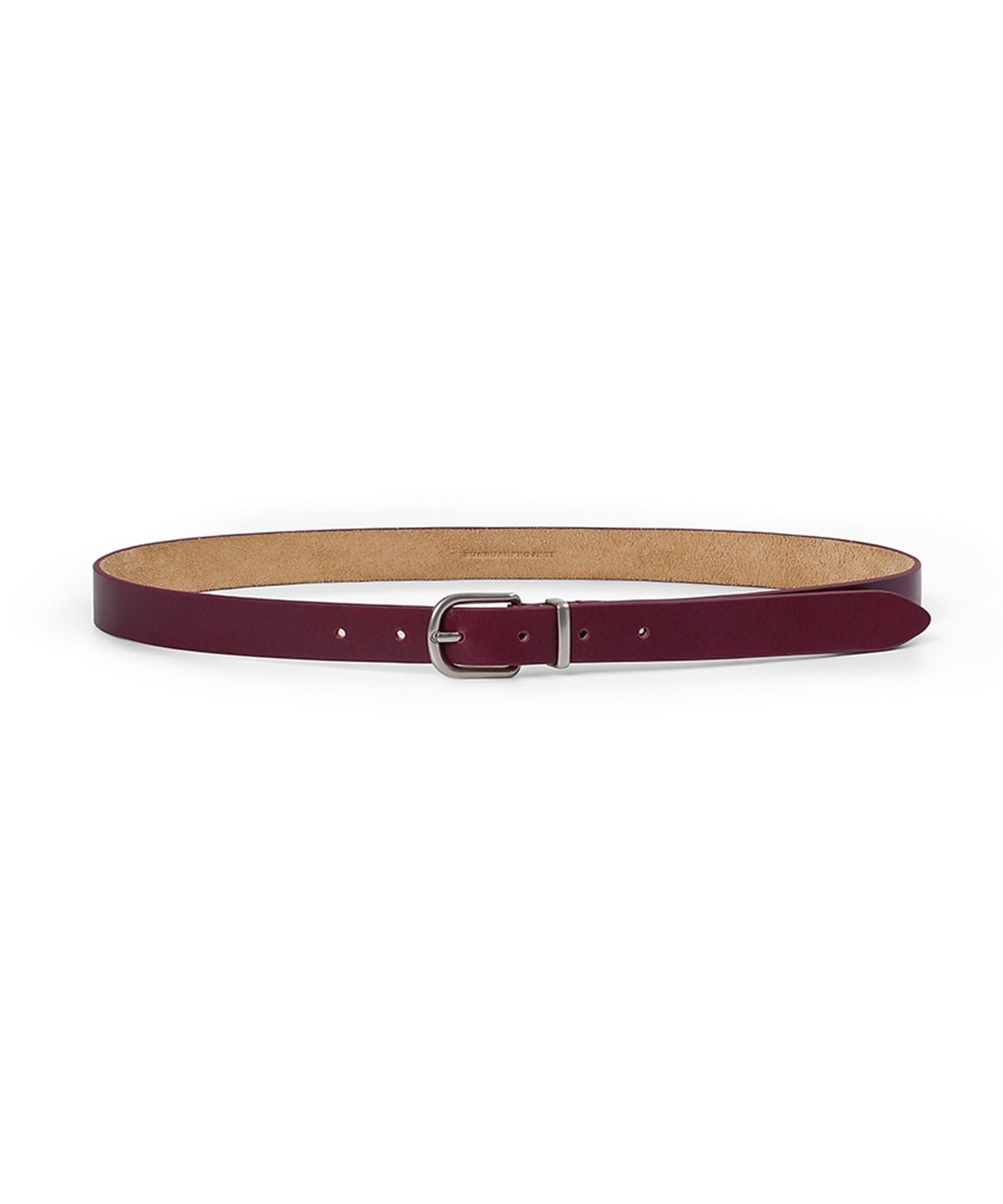썬번프로젝트(SUNBURNPROJECT) REAL LEATHER SLIM BELT, BURGUNDY