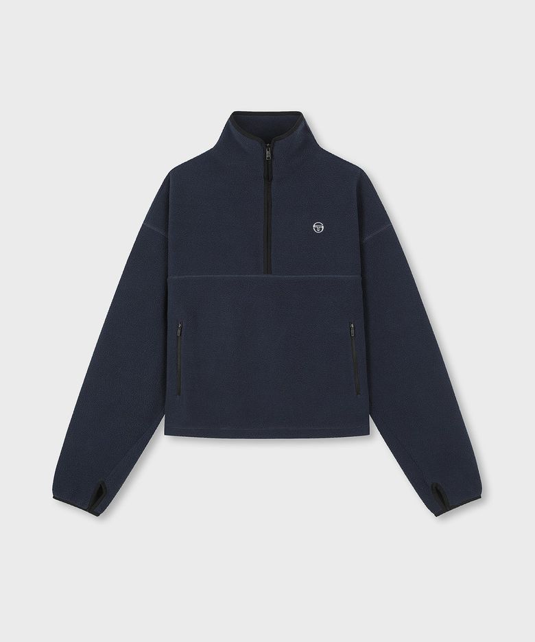 U 쿠쉬웜 셰르파 플리스 하프집 (Navy)