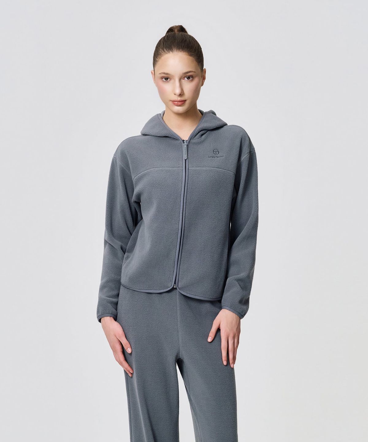 세르지오 타키니(SERGIO TACCHINI) W 쿠쉬웜 셰르파 플리스 후드집업 (D.Grey)