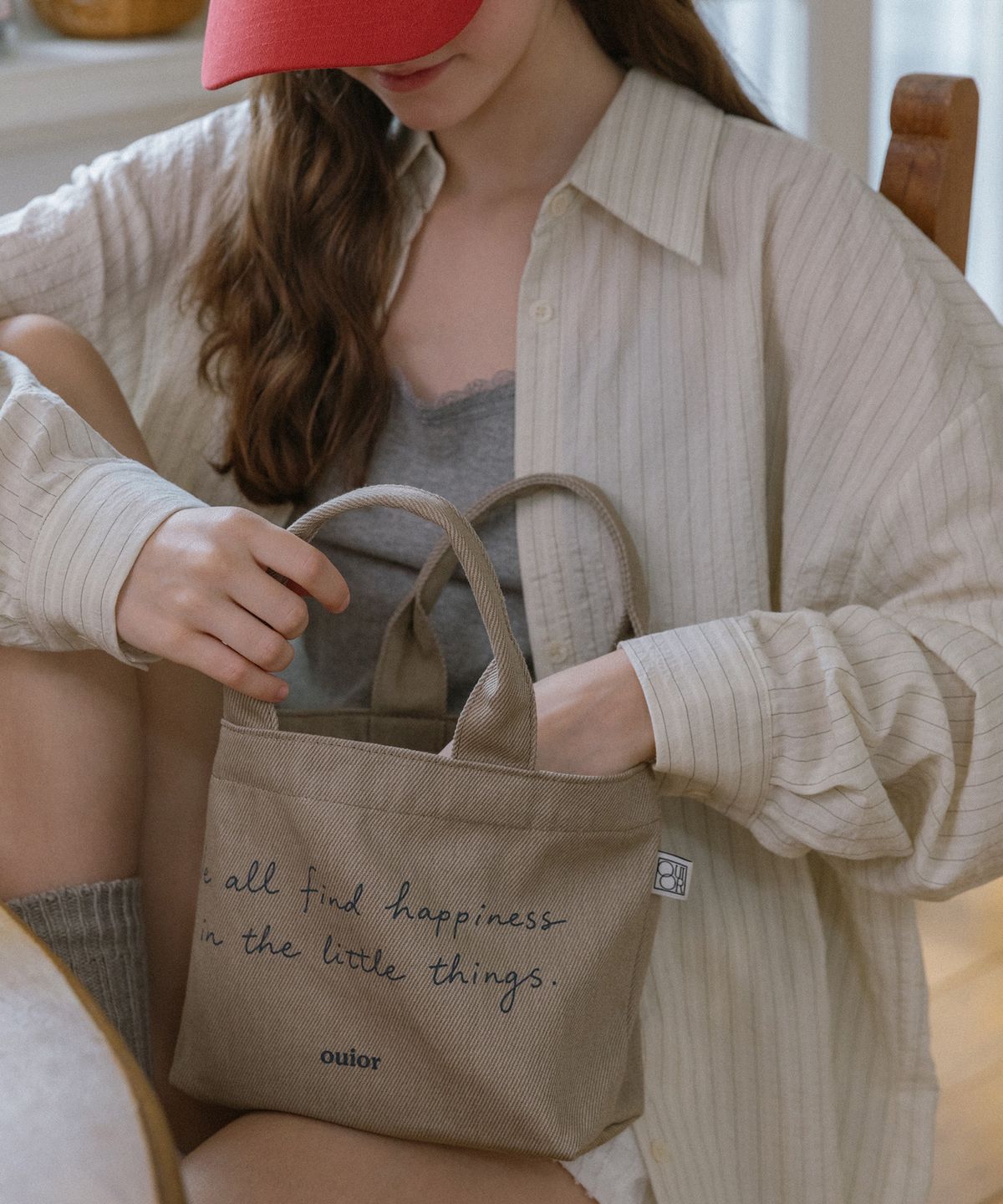 위올(OUIOR) ouior little things bag_brown navy