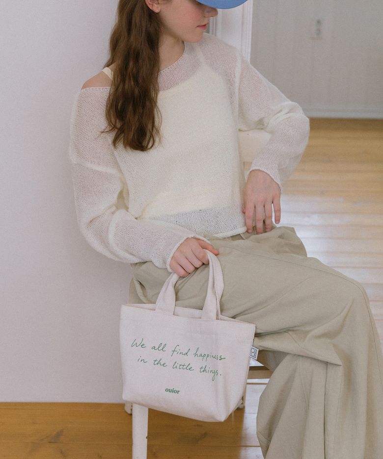 ouior little things bag_natural green