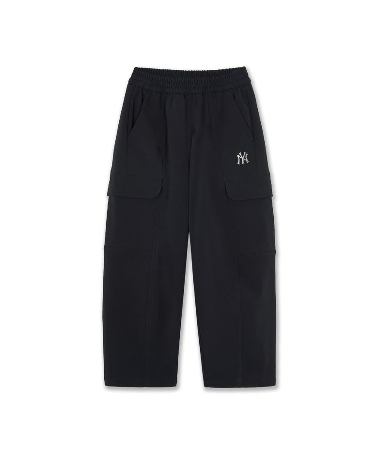 아웃도어 커브드 와이드 플리스 기모 우븐팬츠 NY (Black)