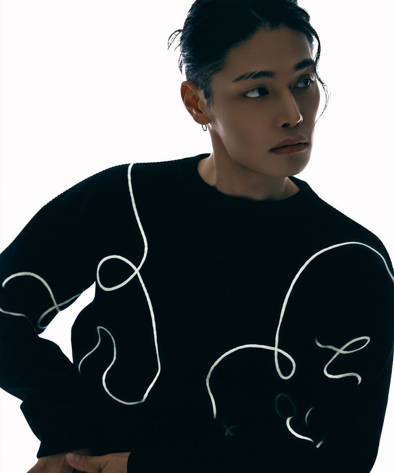 [하이퍼리트 X 정혁] 남성용 오버핏 드로잉 하찌 스웨터 [블랙] _HH5SW100