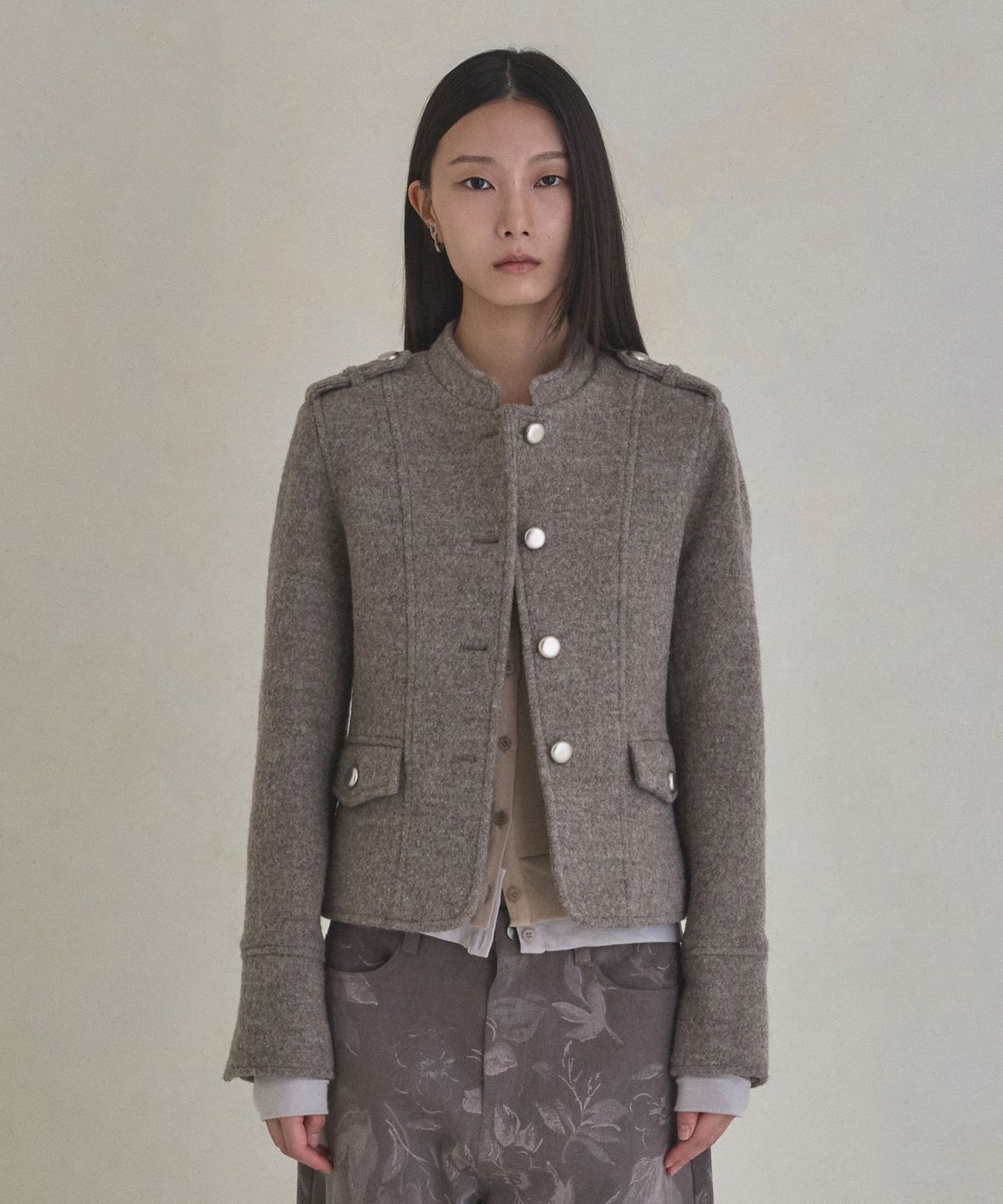 실롯(SEALOT) 4 Buttons Heavy Wool Jacket (Dark Beige)