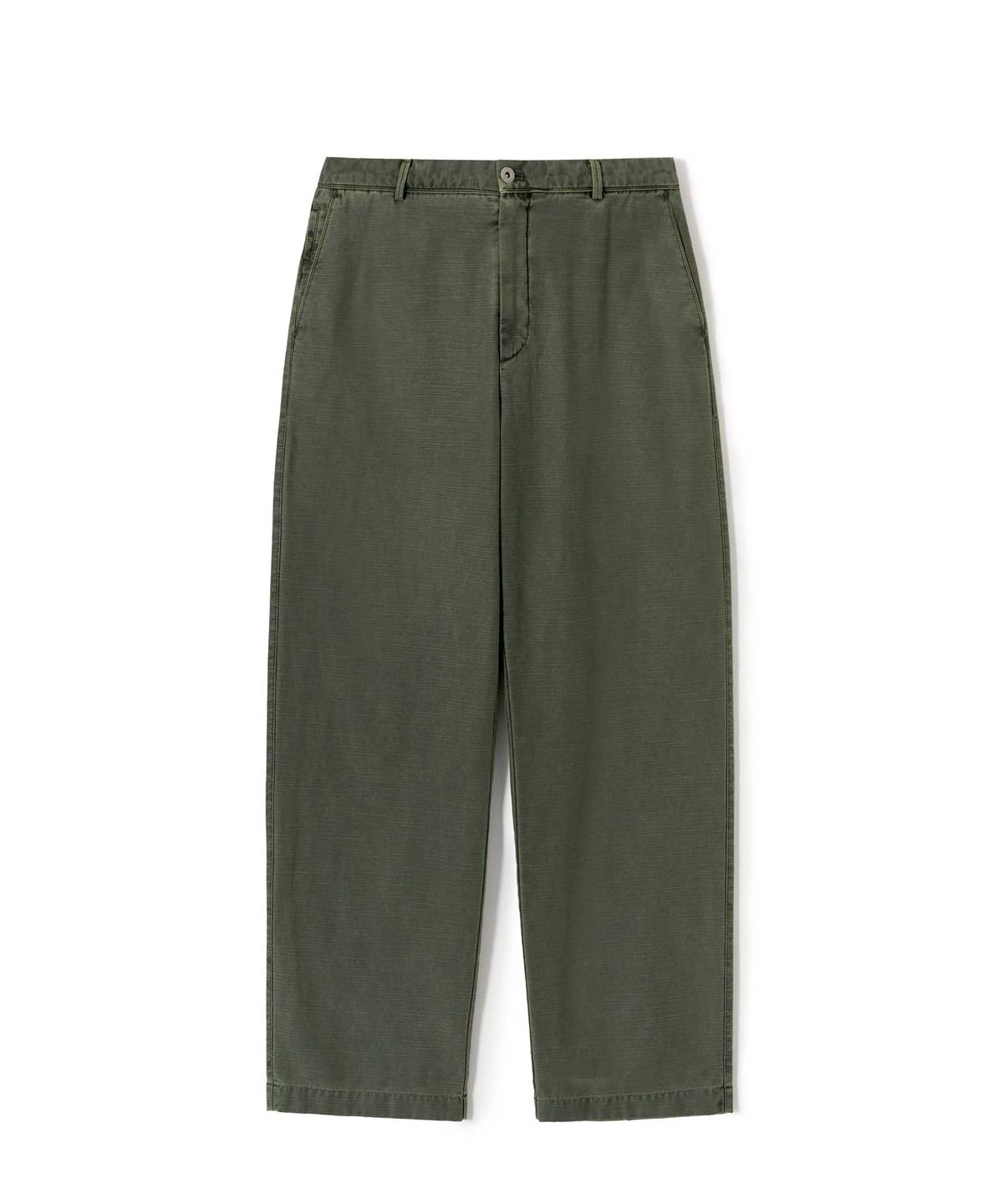 라이즈앤빌로우(RISE&BELOW) BACK SATEEN 302ST 와이드 스트레이트 치노 팬츠 OLIVE