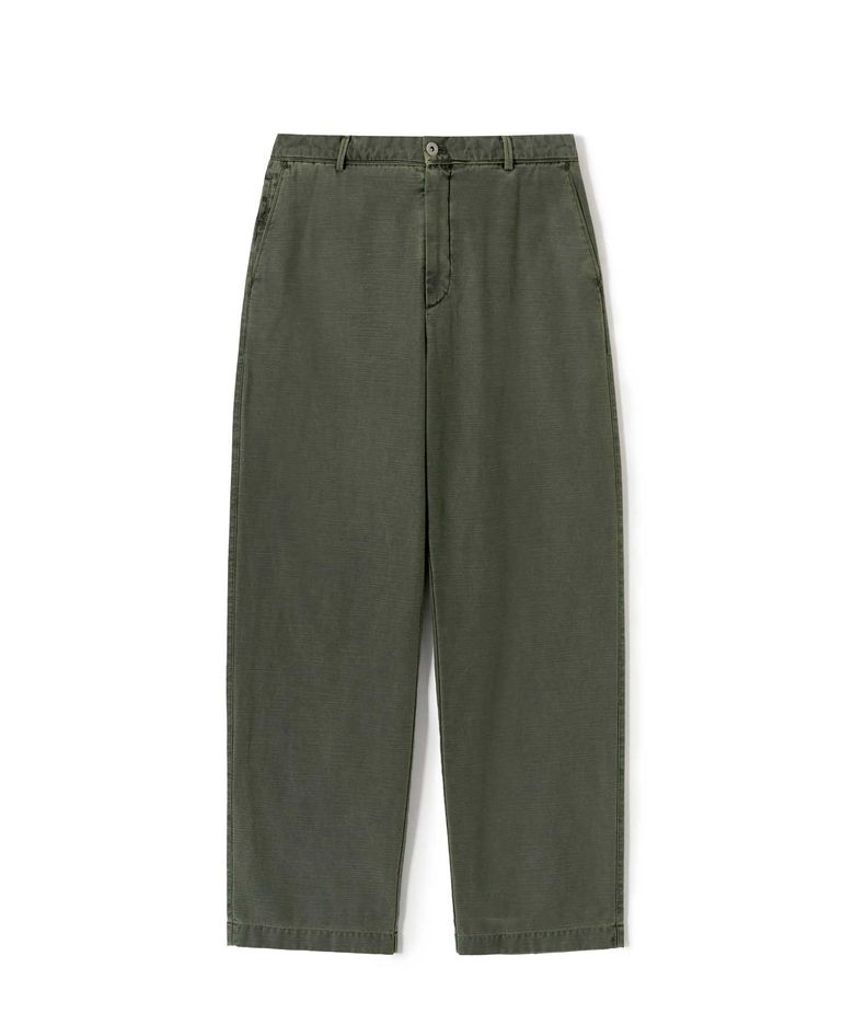 BACK SATEEN 302ST 와이드 스트레이트 치노 팬츠 OLIVE