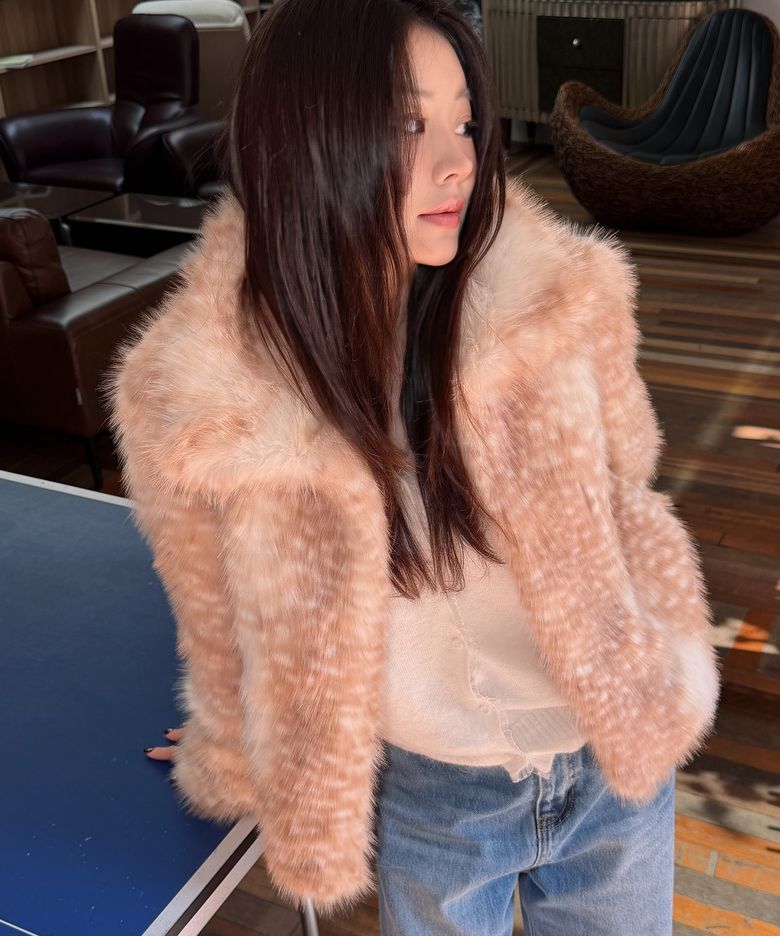 BAMBI FUR JACKET P/BEIGE
