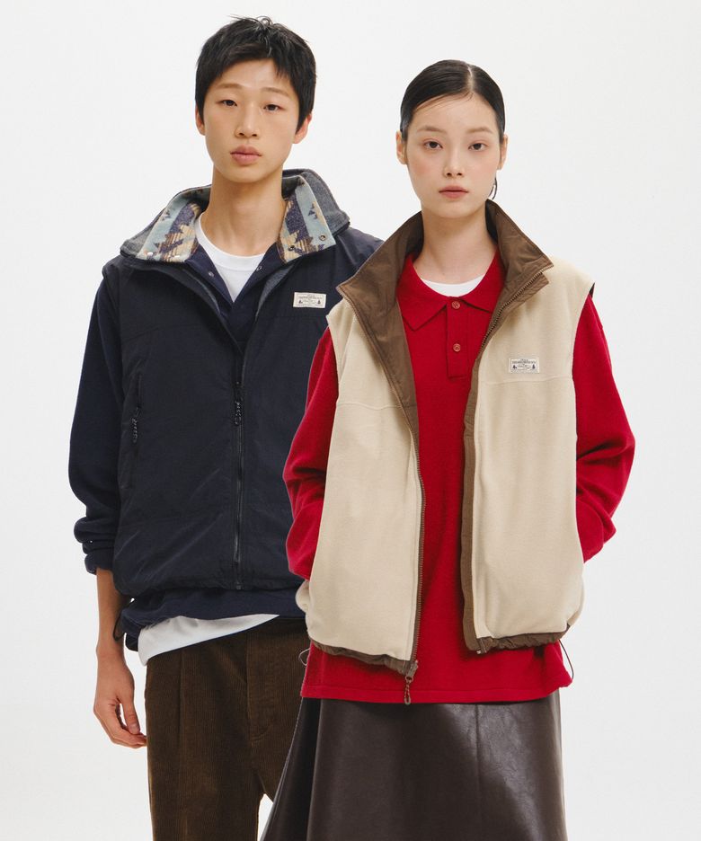 UNISEX 리버시블 집업 베스트 [2COL] / GF3UWV005