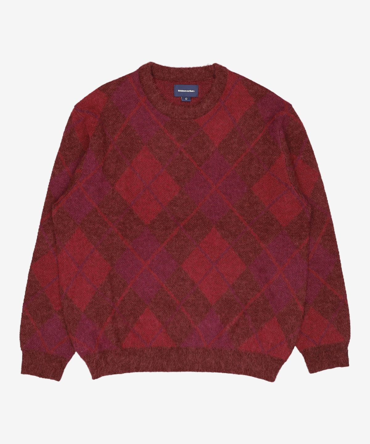 디스이즈네버댓(THISISNEVERTHAT) Mohair Argyle Knit Sweater XL