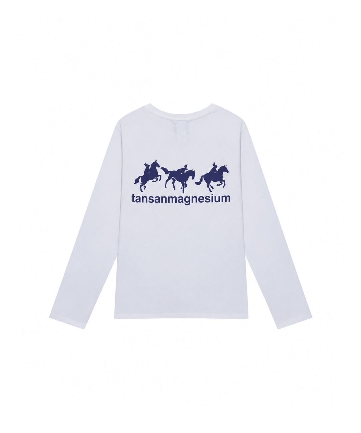 탄산마그네슘(TANSANMAGNESIUM) 홀스 래빗 롱슬리브 (화이트/딥블루)