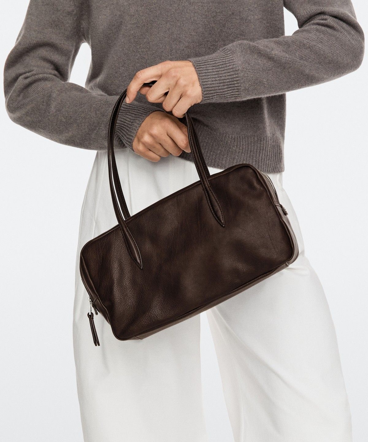마시모두띠(MASSIMO DUTTI) 나파 소가죽 미니 더플백