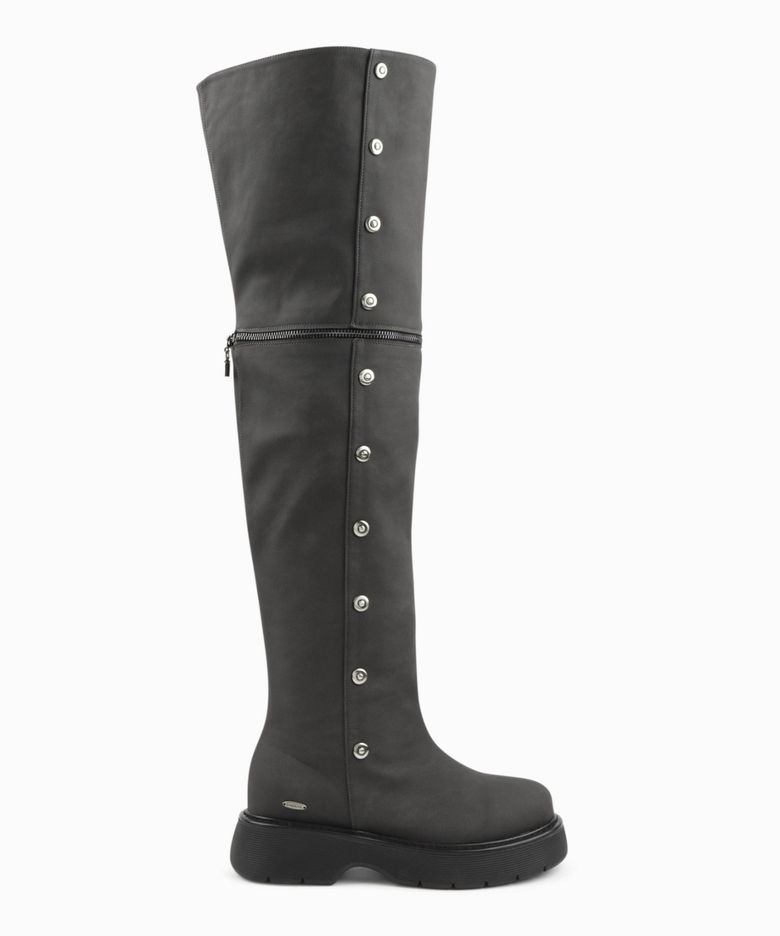 TWO-WAY SNAP BOOTS CHARCOAL