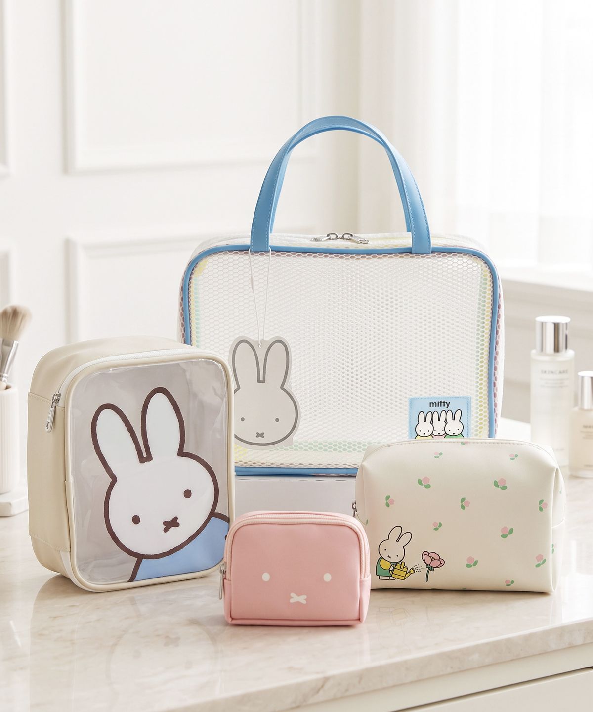 미피(MIFFY) 메쉬 트래블 여행파우치 4종세트