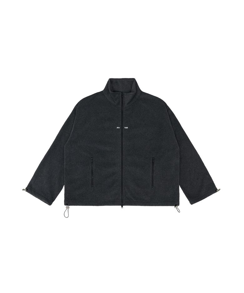 Logo Split Fleece Jacket (fuzzy charcoal)