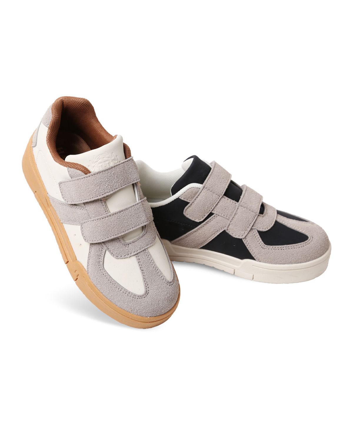 하버드 슈즈(HARVARD SHOES) 모쉬 아동 독일군 벨크로 스니커즈 베이지 블랙
